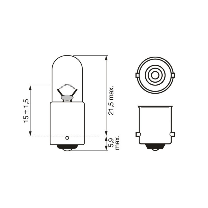 Żarówka lampy kierunkowskazu BOSCH 1 987 302 207