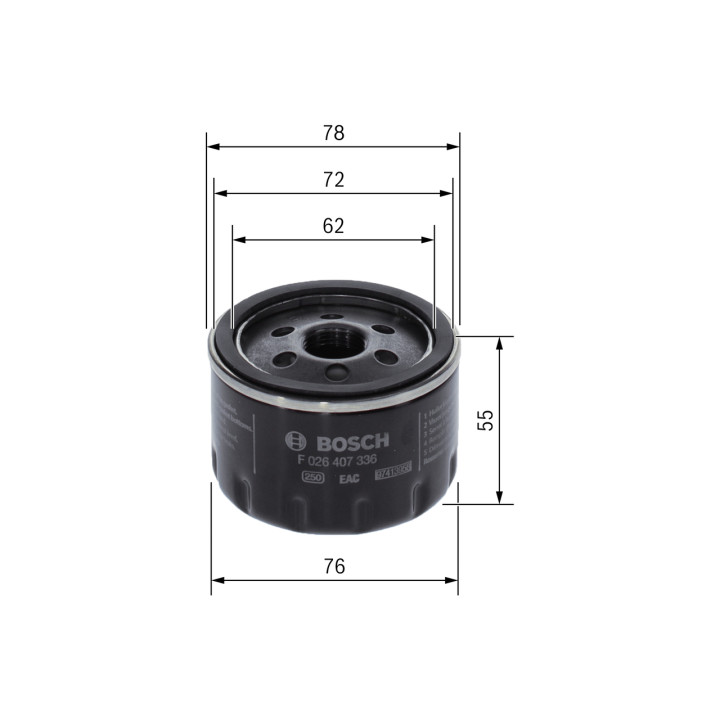 Filtr oleju BOSCH F 026 407 336