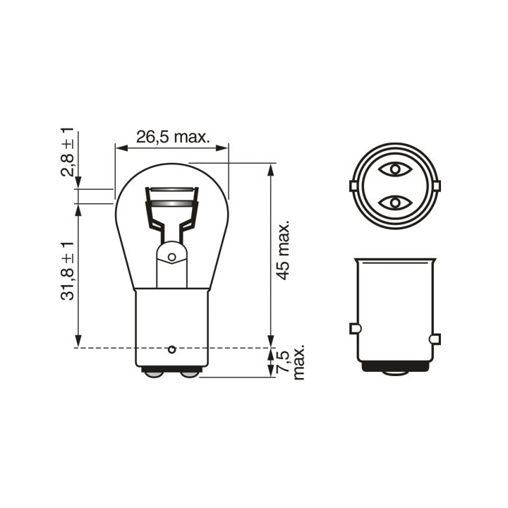 Żarówka lampy kierunkowskazu BOSCH 1 987 301 016