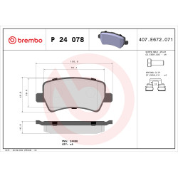 Klocki hamulcowe BREMBO P 24 078X