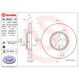 Tarcza hamulcowa BREMBO 09.B025.11