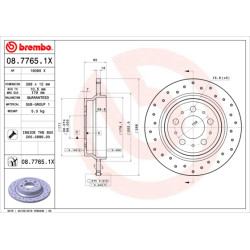 Tarcza hamulcowa BREMBO 08.7765.1X