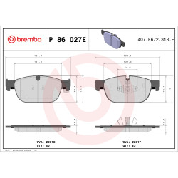 Klocki hamulcowe BREMBO P 86 027E