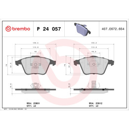 Klocki hamulcowe BREMBO P 24 057