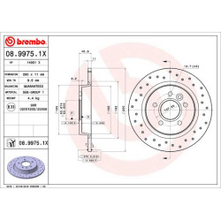 Tarcza hamulcowa BREMBO 08.9975.1X