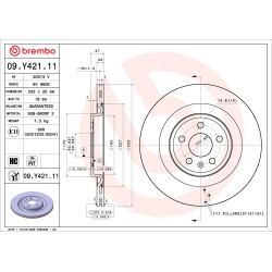 Tarcza hamulcowa BREMBO 09.Y421.11