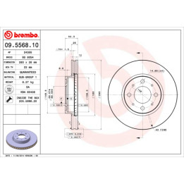 Tarcza hamulcowa BREMBO 09.5568.10