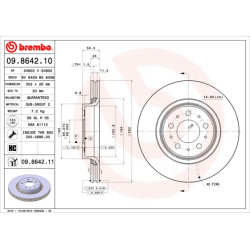 Tarcza hamulcowa BREMBO 09.8642.11