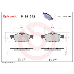 Klocki hamulcowe BREMBO P 59 042X