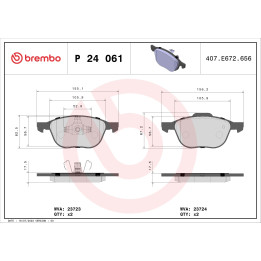 Klocki hamulcowe BREMBO P 24 061X