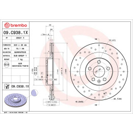 Tarcza hamulcowa BREMBO 09.C938.1X