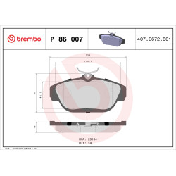 Klocki hamulcowe BREMBO P 86 007