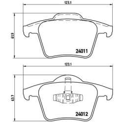 Klocki hamulcowe BREMBO P 86 019