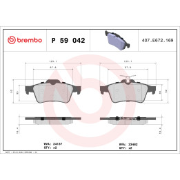 Klocki hamulcowe BREMBO P 59 042