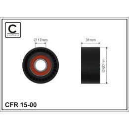 Rolka prowadząca pasek klinowy CAFFARO 15-00