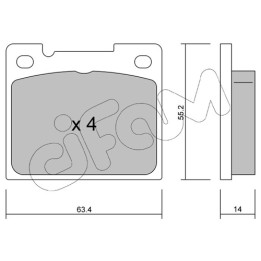 Klocki hamulcowe CIFAM 822-004-0