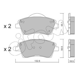 Klocki hamulcowe CIFAM 822-1249-0