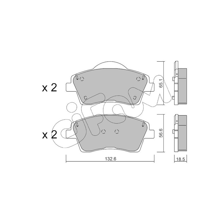Klocki hamulcowe CIFAM 822-1249-0
