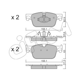 Klocki hamulcowe CIFAM 822-1119-0