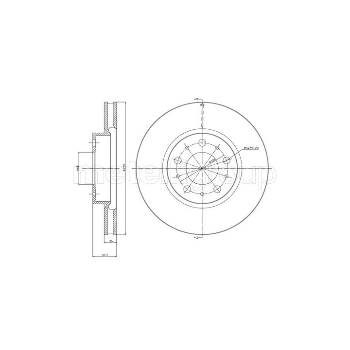 Tarcza hamulcowa CIFAM 800-375C