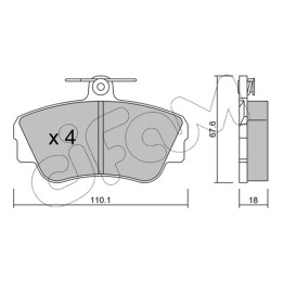 Klocki hamulcowe CIFAM 822-130-0
