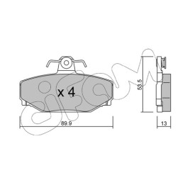 Klocki hamulcowe CIFAM 822-131-0