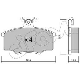 Klocki hamulcowe CIFAM 822-024-0
