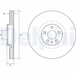 Tarcza hamulcowa DELPHI BG9231C