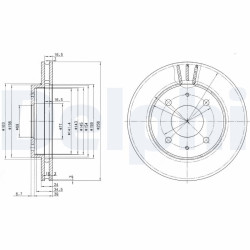 Tarcza hamulcowa DELPHI BG3202