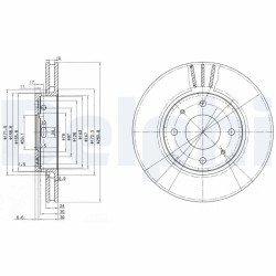 Tarcza hamulcowa DELPHI BG3501C