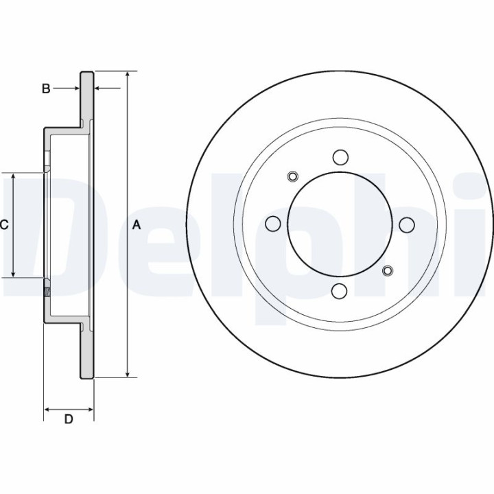 Tarcza hamulcowa DELPHI BG3203