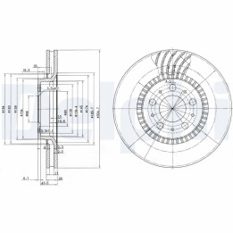 Tarcza hamulcowa DELPHI BG9514