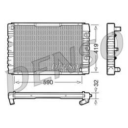 Chłodnica wody silnika DENSO DRM33034