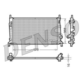 Chłodnica wody silnika DENSO DRM10075
