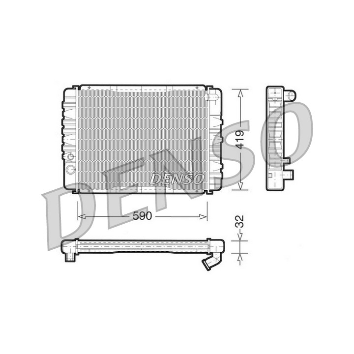 Chłodnica wody silnika DENSO DRM33001