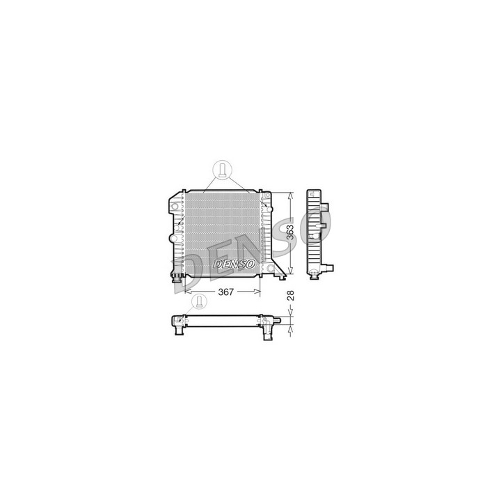 Chłodnica wody silnika DENSO DRM33020