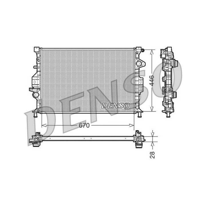 Chłodnica wody silnika DENSO DRM10088