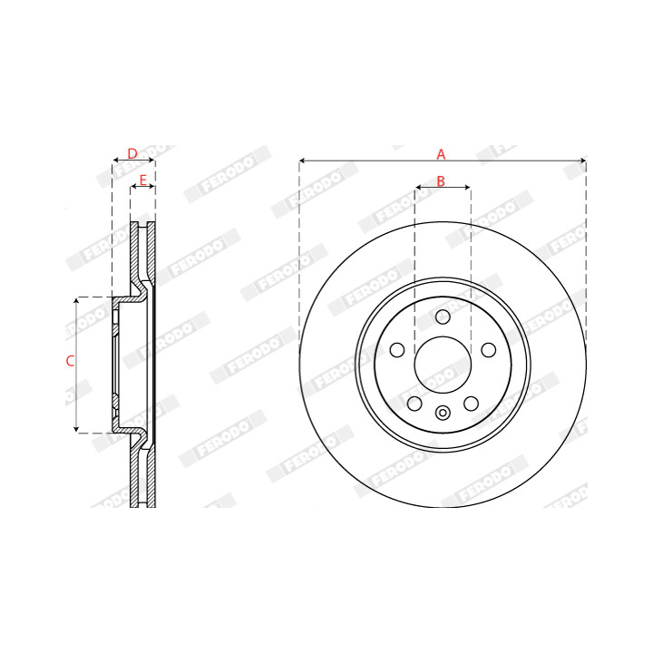 Tarcza hamulcowa FERODO DDF2693C
