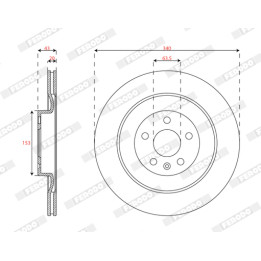 Tarcza hamulcowa FERODO DDF2844C