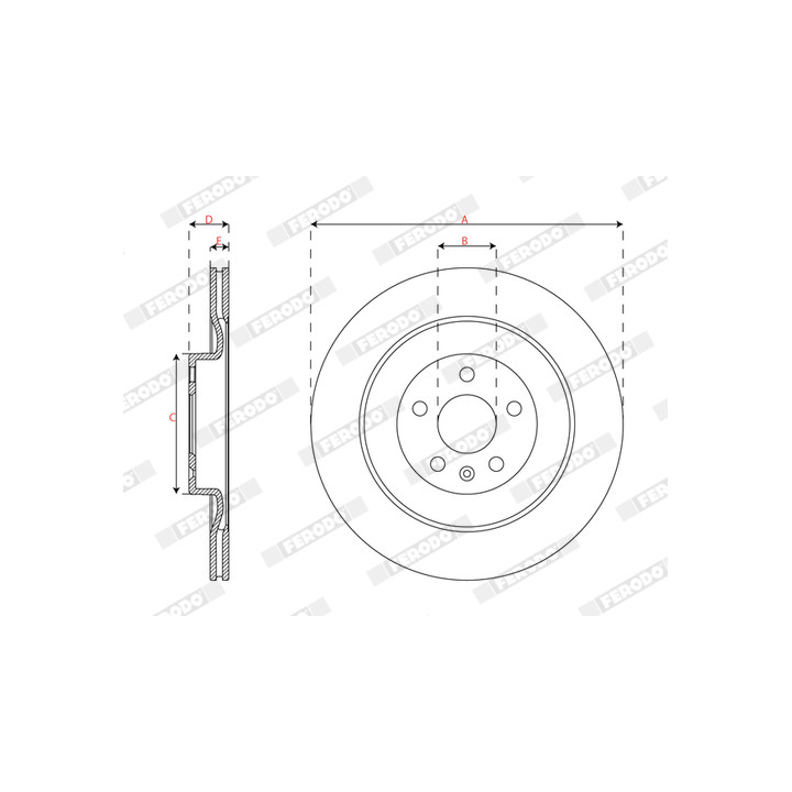 Tarcza hamulcowa FERODO DDF2844C