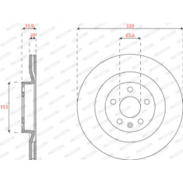 Tarcza hamulcowa FERODO DDF2732C