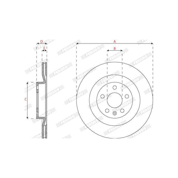 Tarcza hamulcowa FERODO DDF2732C