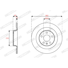 Tarcza hamulcowa FERODO DDF2827C