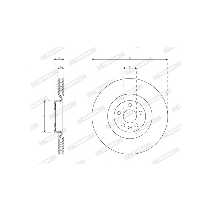 Tarcza hamulcowa FERODO DDF2853C