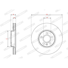 Tarcza hamulcowa FERODO DDF2888C
