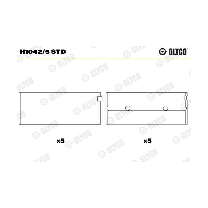 Panewki wału korbowego GLYCO H1042/5 STD