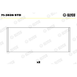 Panewki łożyska korbowodu GLYCO 71-3926 STD
