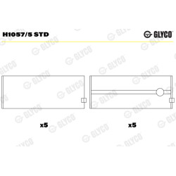 Panewki wału korbowego GLYCO H1057/5 STD