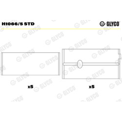 Panewki wału korbowego GLYCO H1066/5 STD