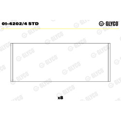 Panewki łożyska korbowodu GLYCO 01-4202/4 STD